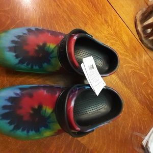 NEW MEN'S CROCS sz13 bistro graphic clog
